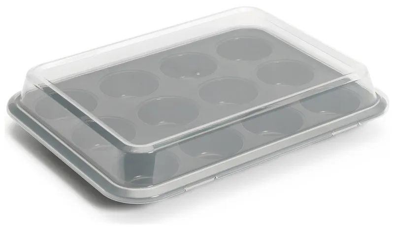Habitat 12 Cup Muffin Tray with Plastic Cover
