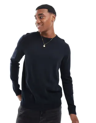 crew neck jumper in navy