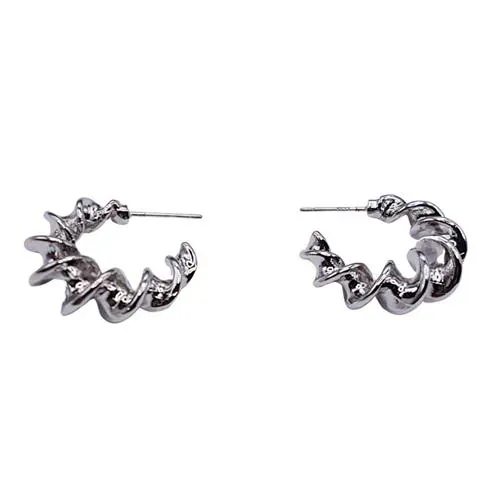 Mason Knight Yager Double Thick Twist Hoop Earring 15cm