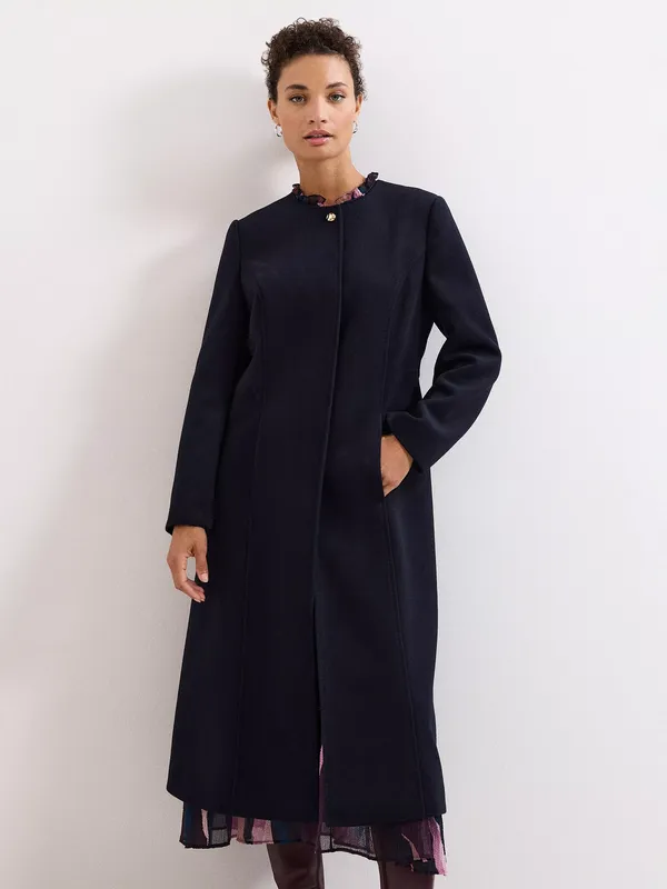 Phase Eight Loretta Wool Blend Coat, Navy