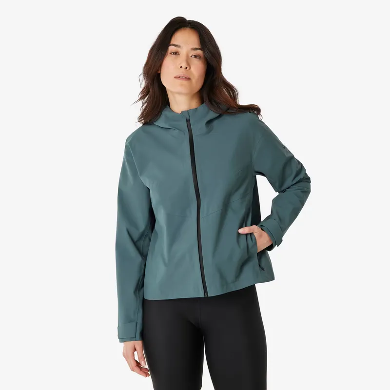 QUECHUA Women’s waterproof hiking jacket, MH100 - Green