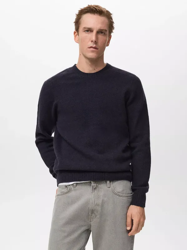 Mango Knitted Wool Blend Sweater