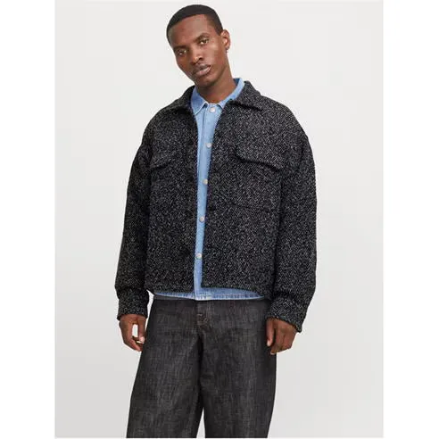 Jack and Jones Men's Winter Button-Front Overshirt