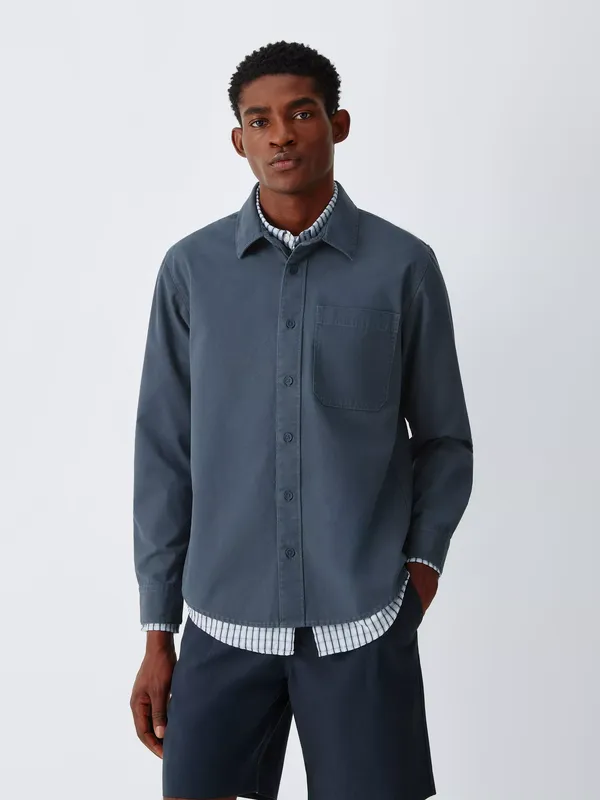 Kin Topstitch Cotton Shirt