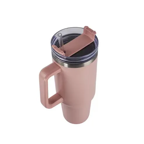 Studio Insulated Travel Cup with Handle and Straw