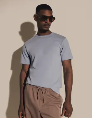 breatheMAX heavyweight t-shirt in light blue cotton blend