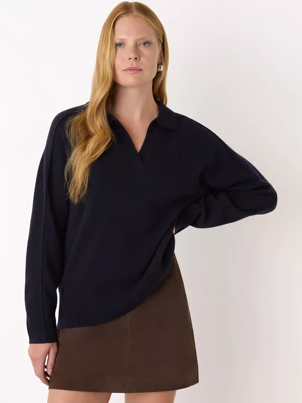 Whistles Wool Collar Neck Jumper