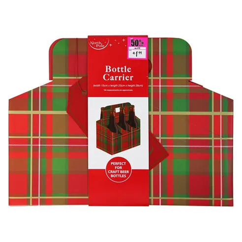 North Pole Adults Christmas Bottle Carrier Novelty Gift