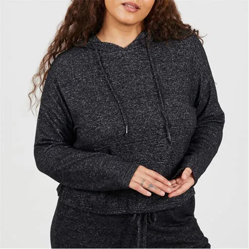 Brave Soul Womens Plus Size Soft Touch Hooded Top