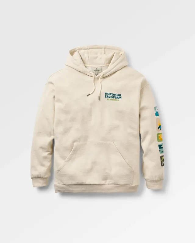 Passenger Clothing Patch Cotton Hoodie - Milky Marl