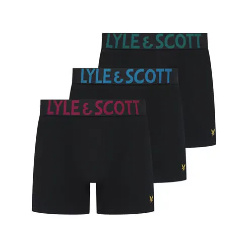Lyle and Scott Men's Daniel Cotton Mid-Rise Boxer 3 Pack