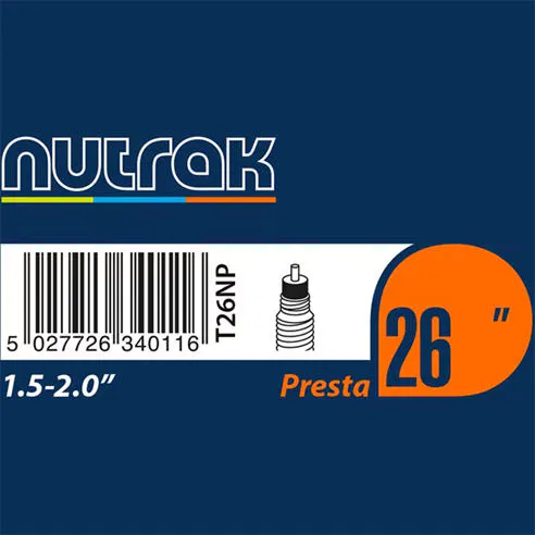 Nutrak 26 x 1.5-2.0 Presta Valve Inner Tube