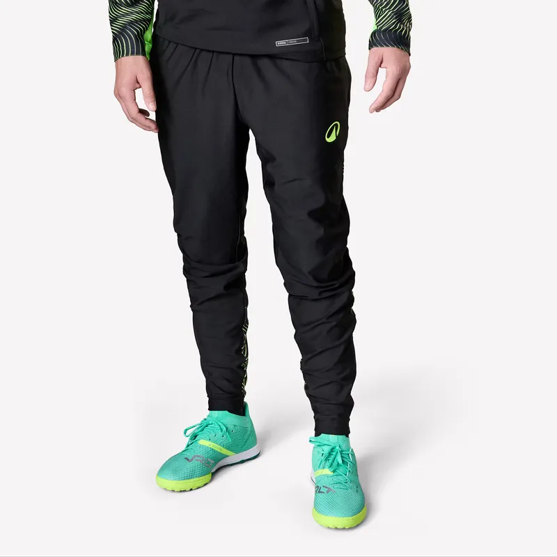 KIPSTA Adult Football Tracksuit Bottoms Viralto - Black/Neon Yellow