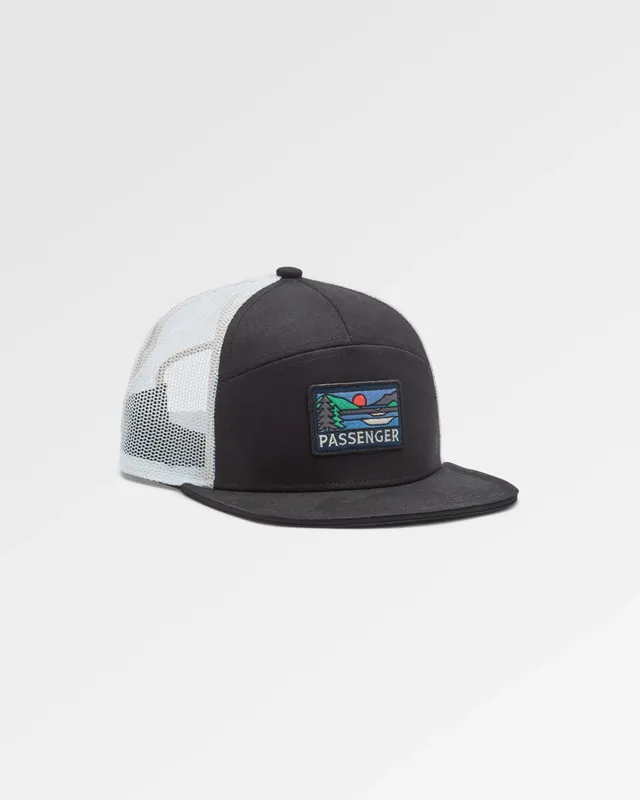 Passenger Clothing Roamer 7 Panel Cotton Trucker Cap - Phantom Black