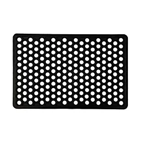 Black Honeycomb Rectangular Door mat, 60cm x 40cm