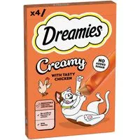 Dreamies Kitten & Adult Cat Creamy Snacks with Tasty Chicken