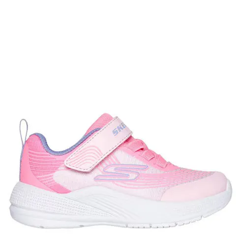 Skechers Kids' Gore And Strap Ombre Sparkle Mesh Microspec Runners