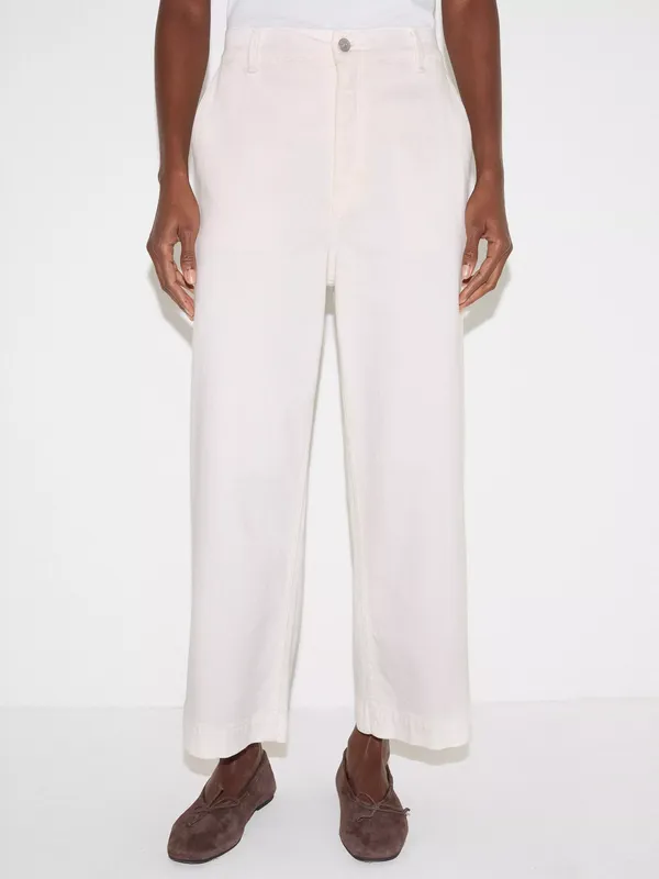 Jigsaw Hampstead Wide Leg Jeans, White