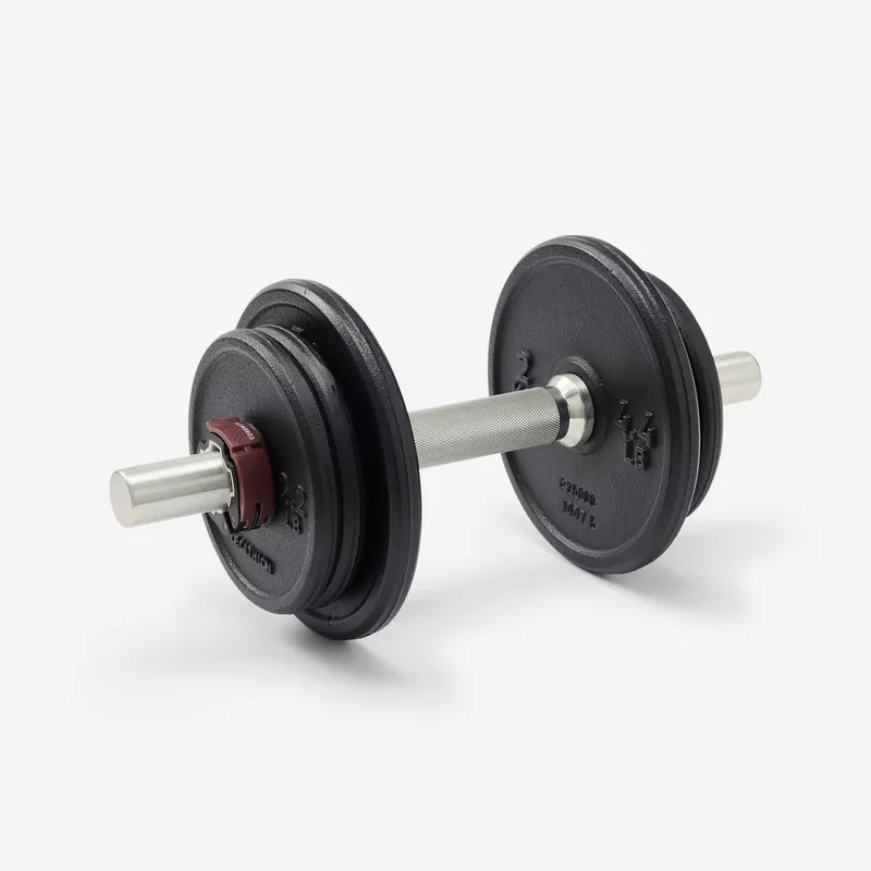 DOMYOS Dumbbell weight training kit 10 kg recycled cast iron