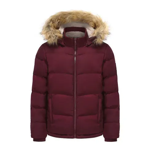 SoulCal Womens 2 Zip Bubble Hooded Long Sleeve Short Puffer Jacket