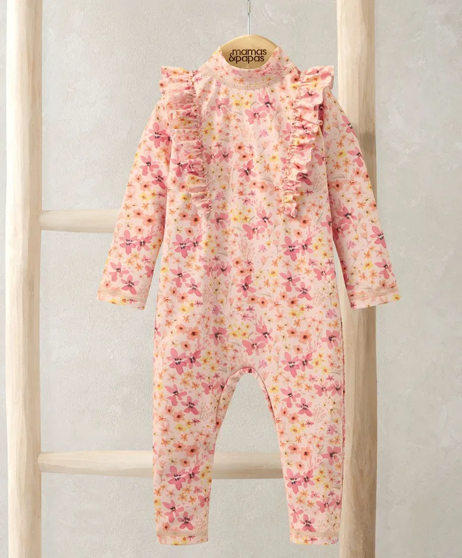 Mamas & Papas Floral Long Sleeve Rashsuit