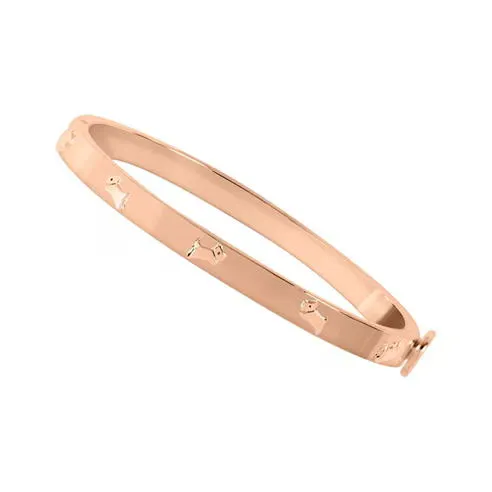 Radley 18ct Rose Gold Plated Hinge Studded Bangle
