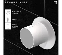 SHARPER IMAGE Shower Bluetooth Speaker with Magnetic Mount - White