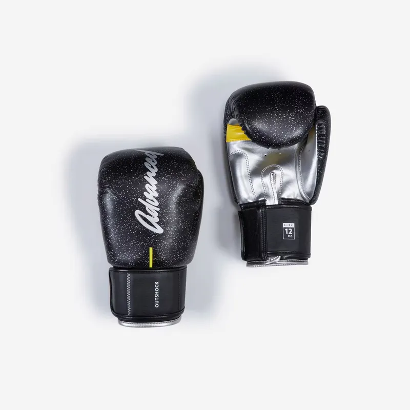 OUTSHOCK Kickboxing/Muay Thai Gloves for Intermediate Boxers - Black