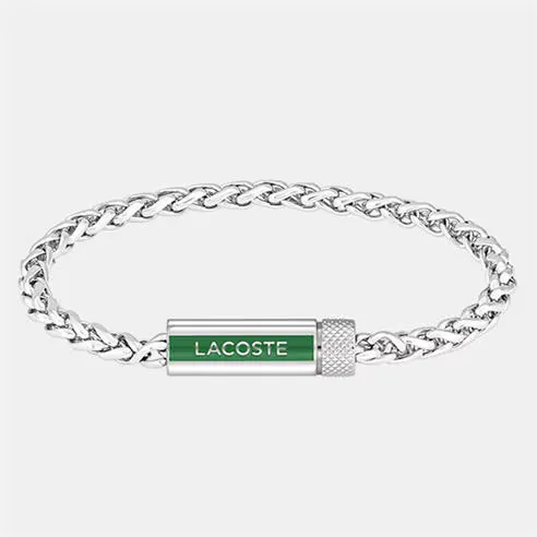 Lacoste Mens Spelt Stainless Steel Bracelet