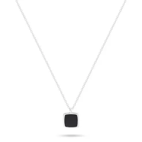 COMMON LINES Onyx Silver Pendant Necklace
