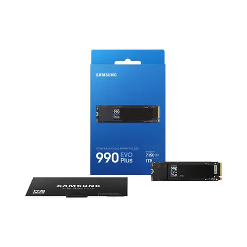 Samsung 990 EVO Plus 1TB PCIe 4.0 x4 / 5.0 x2 NVMe2.0 (up to 7150 MB/s) Internal SSD