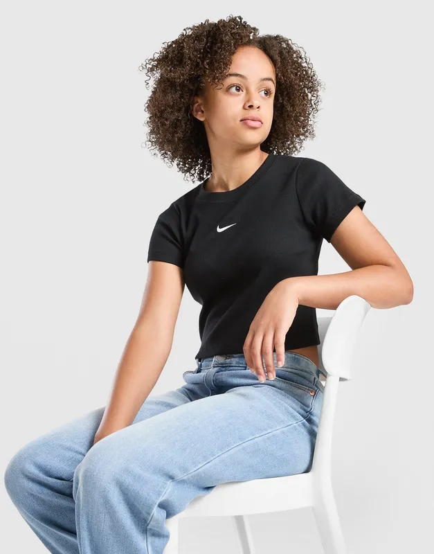 Nike Girls' Ribbed Baby T-Shirt Junior