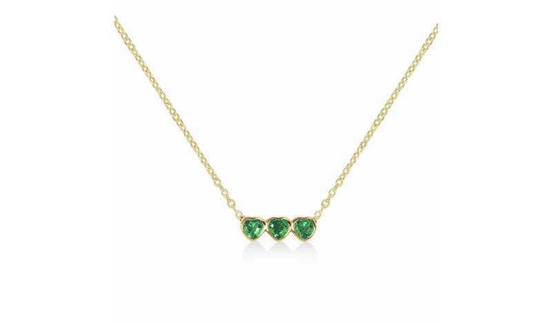 Radley Gold Plated Sterling Silver Triple Heart Necklace