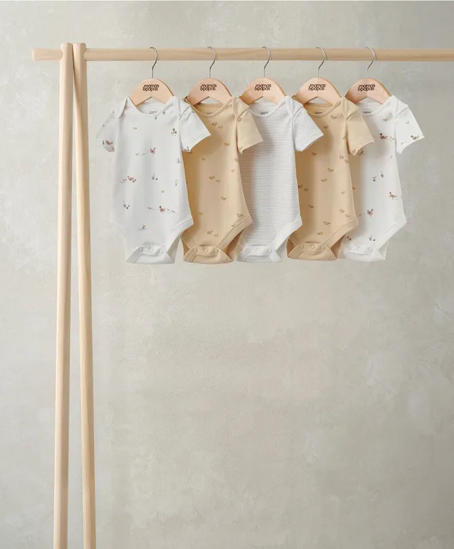 Mamas & Papas Duckling Short-Sleeved Bodysuits (Pack of 5)