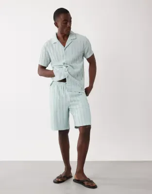 co-ord shorts in light blue