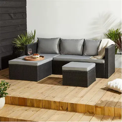 Linea Bali Rattan Corner Sofa Set