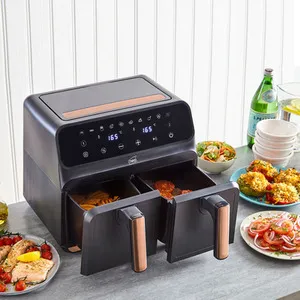 Neo Black Copper Gold Dual Twin Zone Air Fryer 8.5L - Black Copper