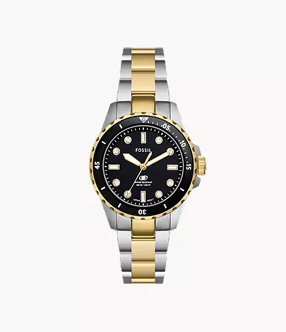 Fossil Blue Dive 36 mm Three-Hand Two-Tone Stainless Steel Watch