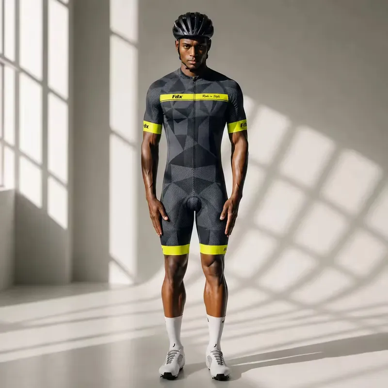 FDX FDX Men’s Triathlon Skinsuit Padded Quick Dry Cycling Running Swimming Tri suit