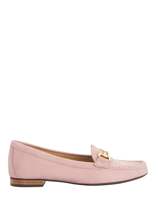 Dune London Glenniee Nubuck Suede Snaffle Trim Loafers