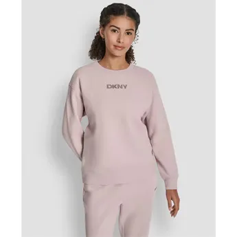 DKNY Women's Cotton Logo Crew Sweatshirt