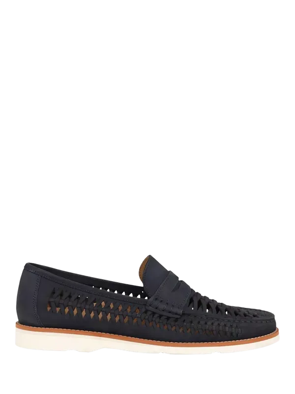 Jones Bootmaker Riptide Woven Leather Moccasins