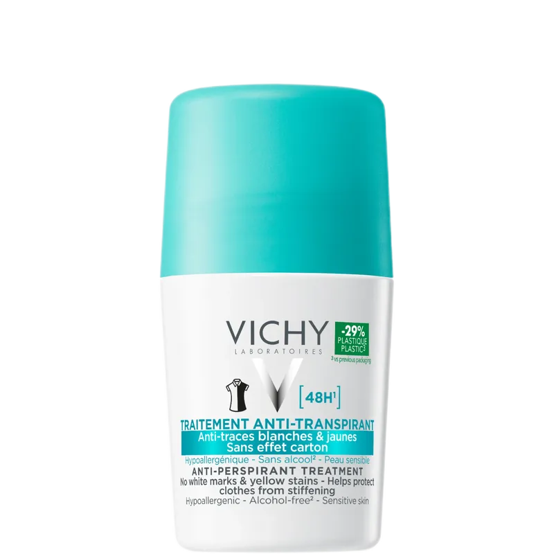 Vichy 48hr Anti-Perspirant Roll On - No White Marks and Yellow Stains
