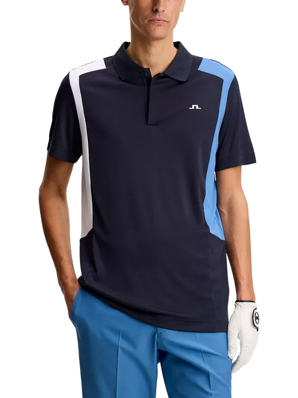 J.Lindeberg Legacy Short Sleeve Polo Shirt, Navy
