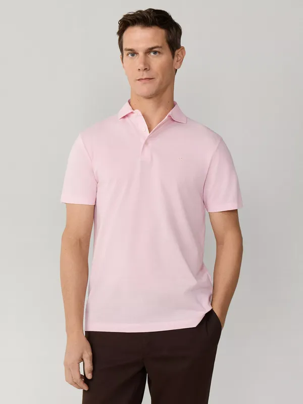 Hackett London Cotton Regular Fit Short Sleeve Oxford Pique Polo Shirt