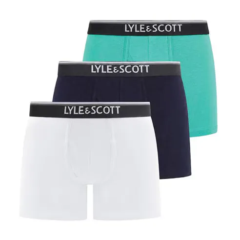Lyle and Scott Men's Wes Cotton Mid-Rise Boxers 3 Pack