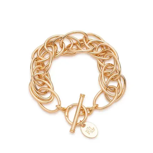 LAUREN BY RALPH LAUREN Logo Charm Chain Bracelet