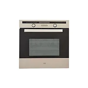Cooke & Lewis CLMFSTa Built-in Single Multi-function Electric Oven - Brushed black & grey stainless steel effect