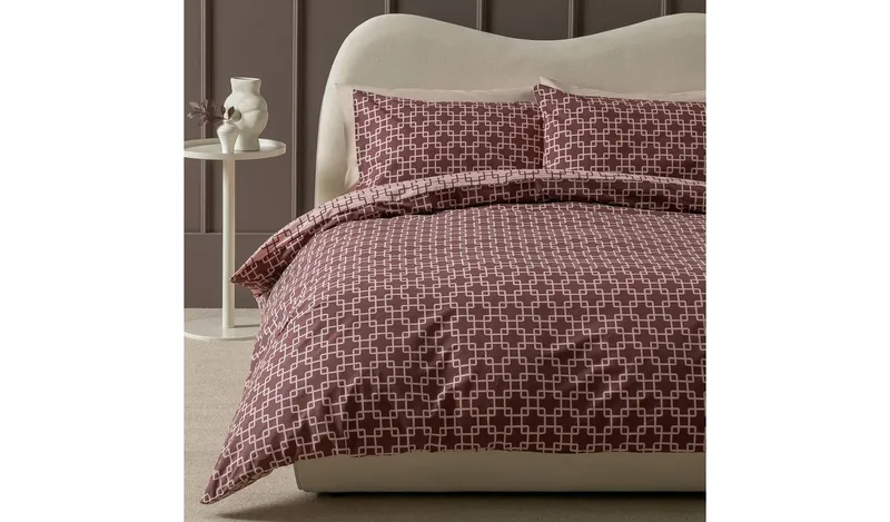 Habitat Geo Trellis Pink Bedding Set