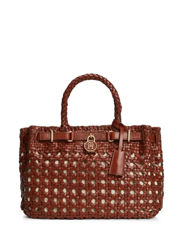Tommy Hilfiger American Icon Leather Tote Bag, Brown